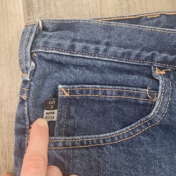 Carhartt Jeans FR Cat 2 Mens 44x30 Flame Resistant Denim Medium Wash Workwear - Picture 6 of 13